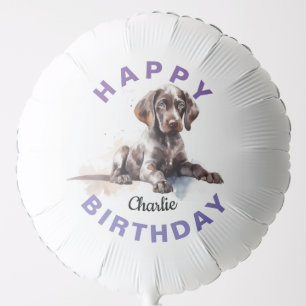 German Shorthaired Pointer Watercolor Balloon