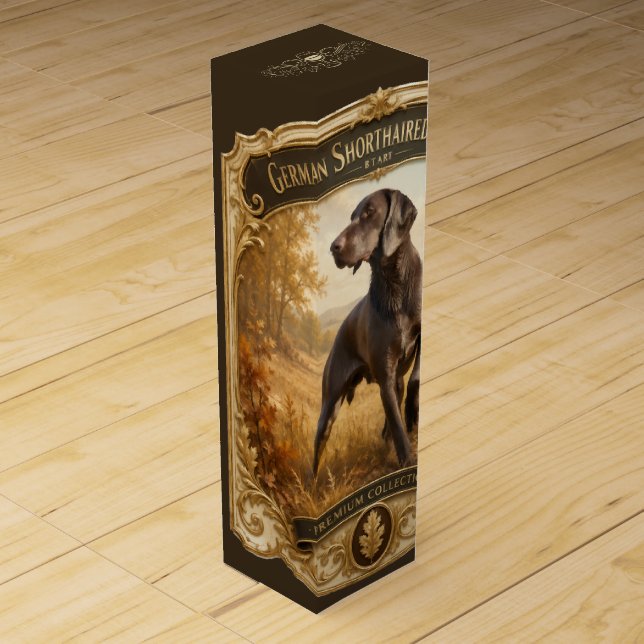German Shorthaired Pointer  Wine Box (Front)