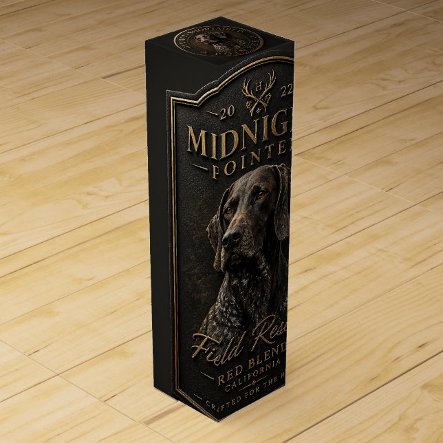 German Shorthaired Pointer  Wine Box (Front)