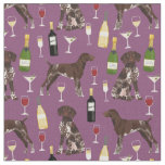 German Shorthaired Pointer wine purple Fabric