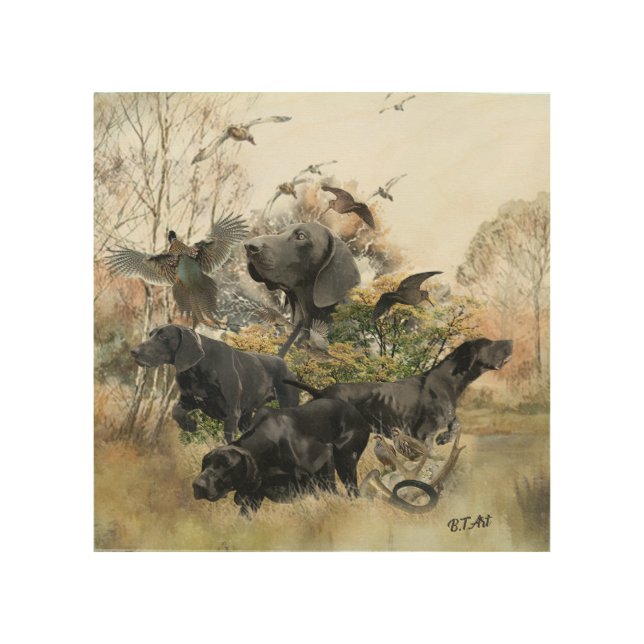 German Shorthaired pointer   Wood Wall Art (Front)