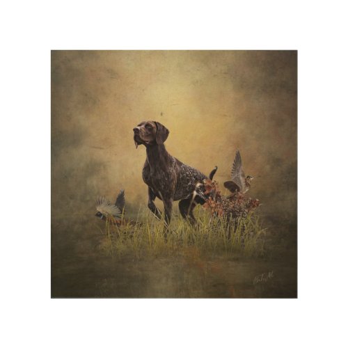 German Shorthaired Pointer   Wood Wall Art