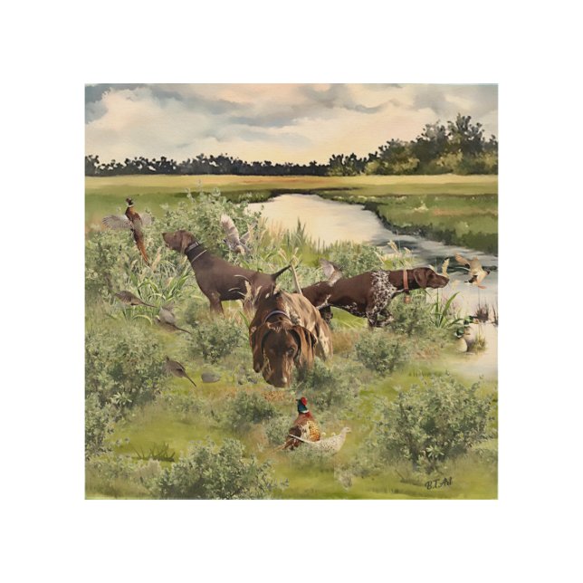 German Shorthaired pointer   Wood Wall Art (Front)
