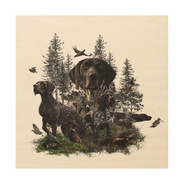 German Shorthaired Pointer  Wood Wall Art (Front)