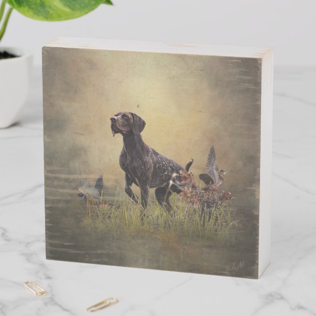 German Shorthaired Pointer   Wooden Box Sign (In Situ Horizontal)