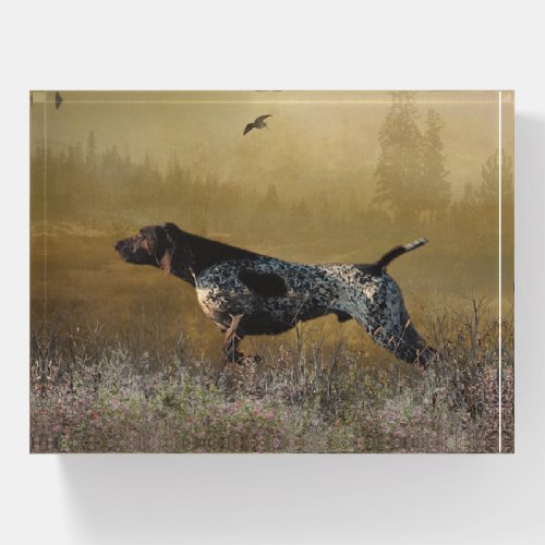 German Shorthaired Pointer  Wooden Box Sign Paperw Paperweight