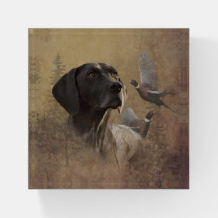German Shorthaired Pointer Wooden Box Sign Paperw Paperweight