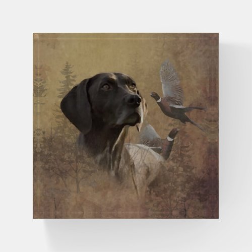 German Shorthaired Pointer  Wooden Box Sign Paperw Paperweight