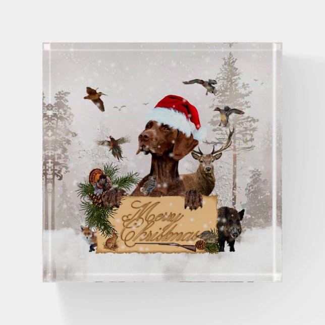 German Shorthaired Pointer  Wooden Box Sign Paperw Paperweight (Front)