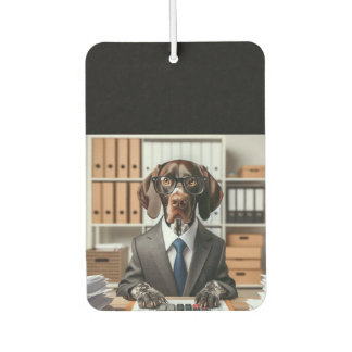 German Shorthaired Pointer working Accountant Air Freshener