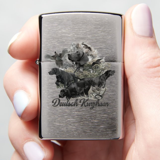 German Shorthaired pointer   Zippo Lighter (In Hand)