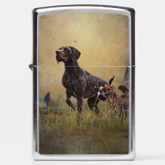 German Shorthaired Pointer Zippo Lighter (Front)