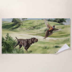 German Shorthaired Pointers  Beach Towel