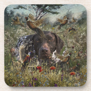 German Shorthaired Pointers Beverage Coaster