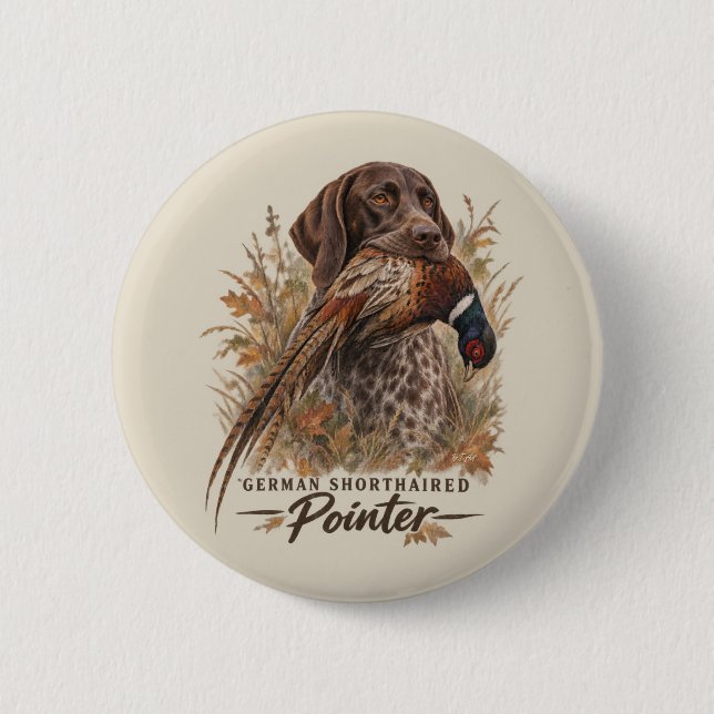 German Shorthaired Pointers  Button (Front)