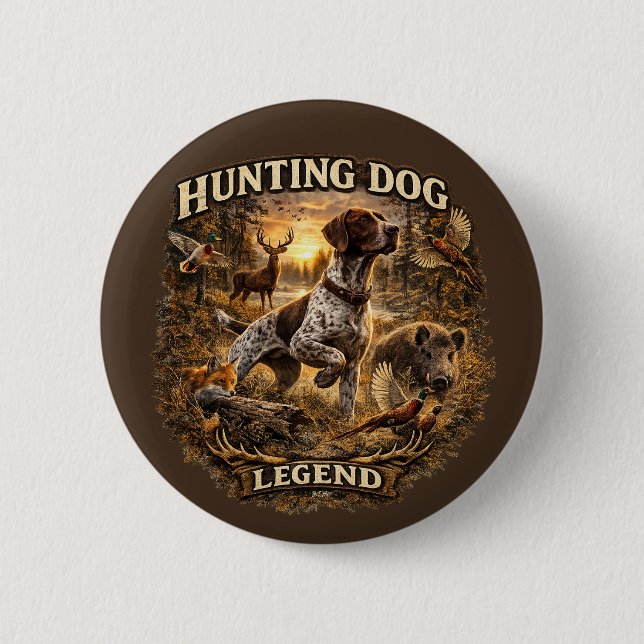 German Shorthaired Pointers  Button (Front)