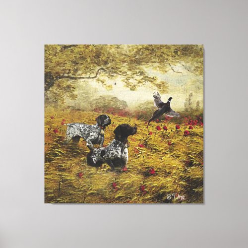 German Shorthaired Pointers Canvas Print