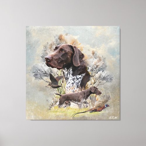 German Shorthaired Pointers  Canvas Print