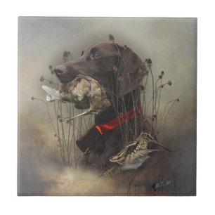 German Shorthaired Pointers Ceramic Tile