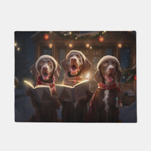 German Shorthaired Pointers Christmas Caroling Doormat
