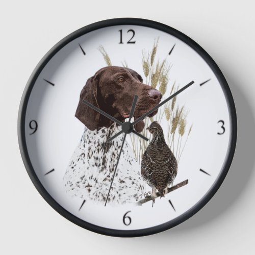 German Shorthaired Pointers  Clock