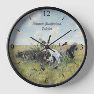 German Shorthaired Pointers  Clock