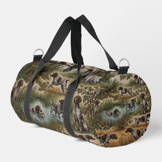 German Shorthaired Pointers  Duffle Bag (Left Corner)