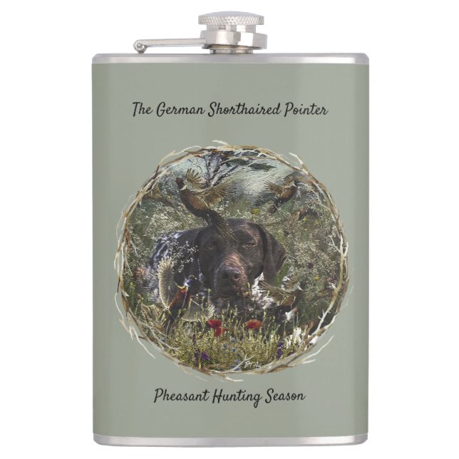 German Shorthaired Pointers Flask (Front)