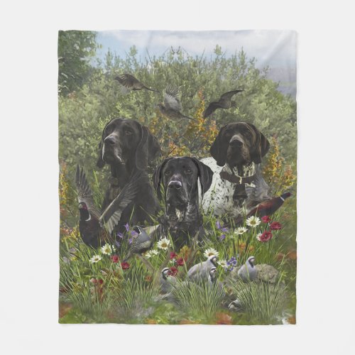 German Shorthaired Pointers   Fleece Blanket