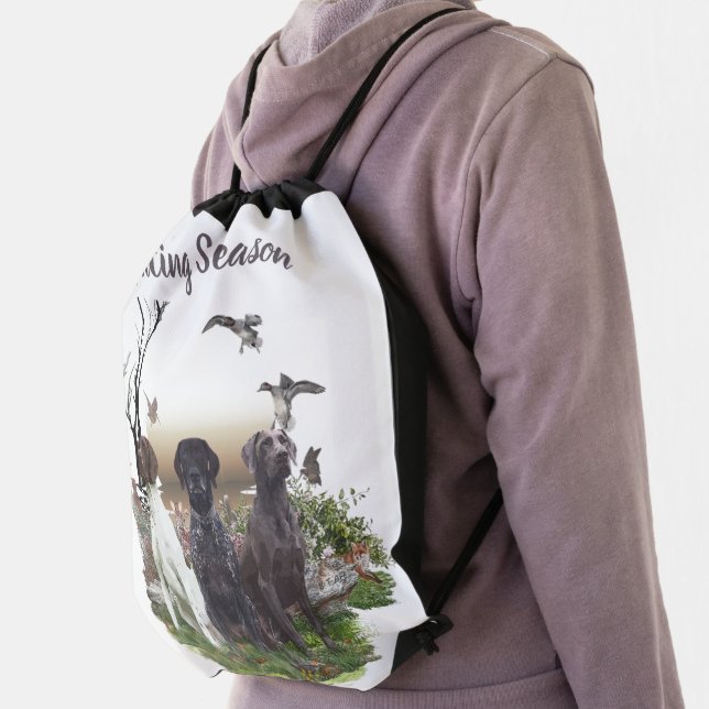 German Shorthaired Pointers (GSP), a hunting pheas Drawstring Bag (Insitu)