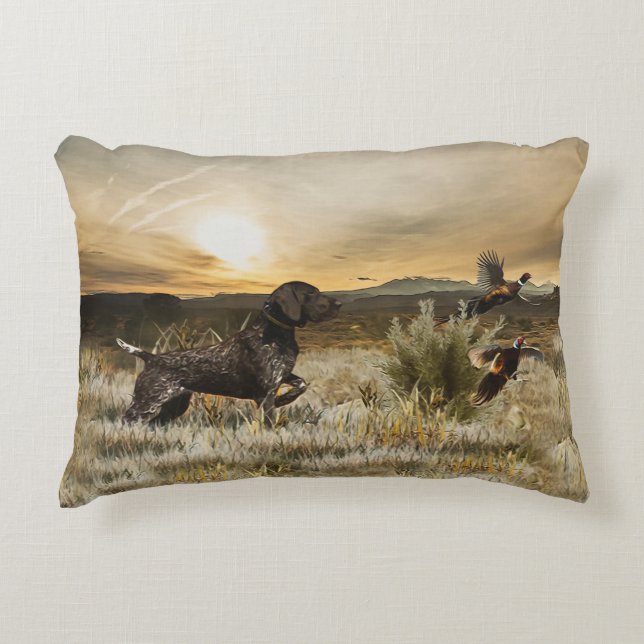 German Shorthaired Pointers (GSP)     Accent Pillow (Front)