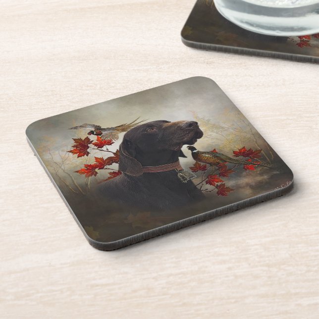 German Shorthaired Pointers (GSP) Beverage Coaster (Left Side)