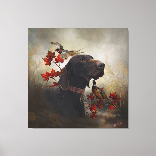 German Shorthaired Pointers (GSP)      Canvas Print (Front)