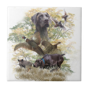 German Shorthaired Pointers (GSP) Ceramic Tile