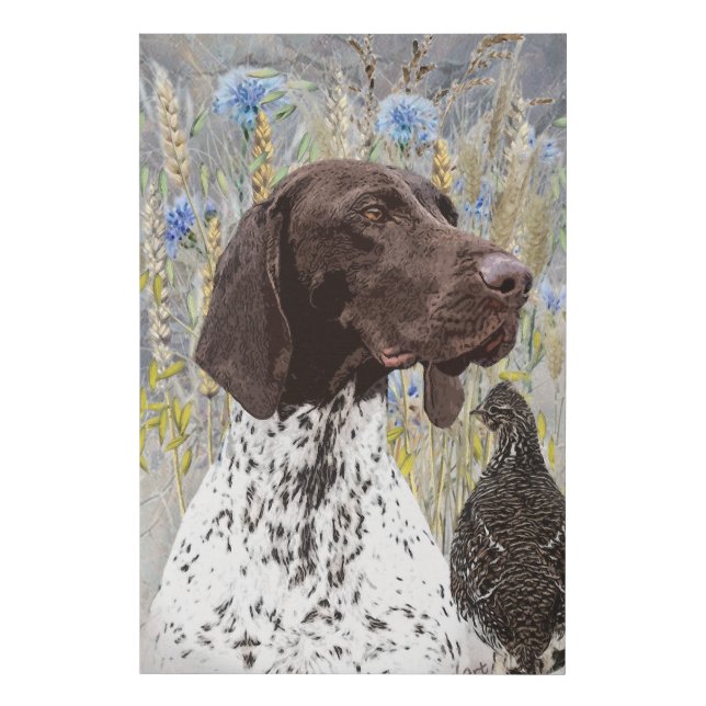 German Shorthaired Pointers (GSP)  Faux Canvas Print (Front)