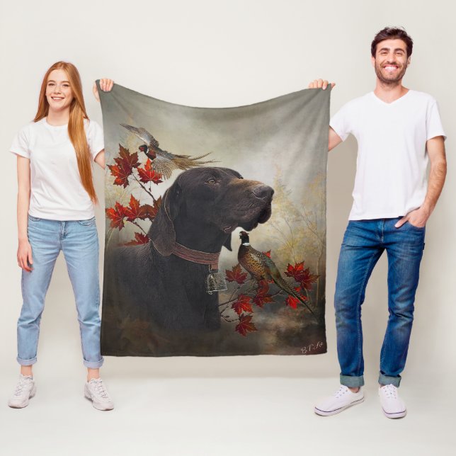 German Shorthaired Pointers (GSP)  Fleece Blanket (In Situ)
