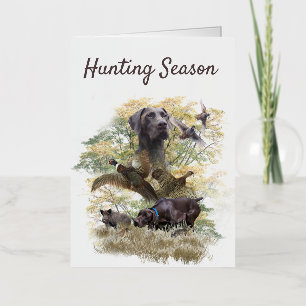 German Shorthaired Pointers (GSP) Foil Greeting Card