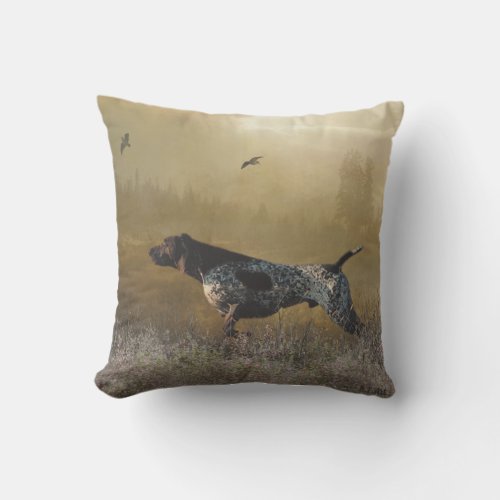 German Shorthaired Pointers GSP Gift Box Ceramic Outdoor Pillow