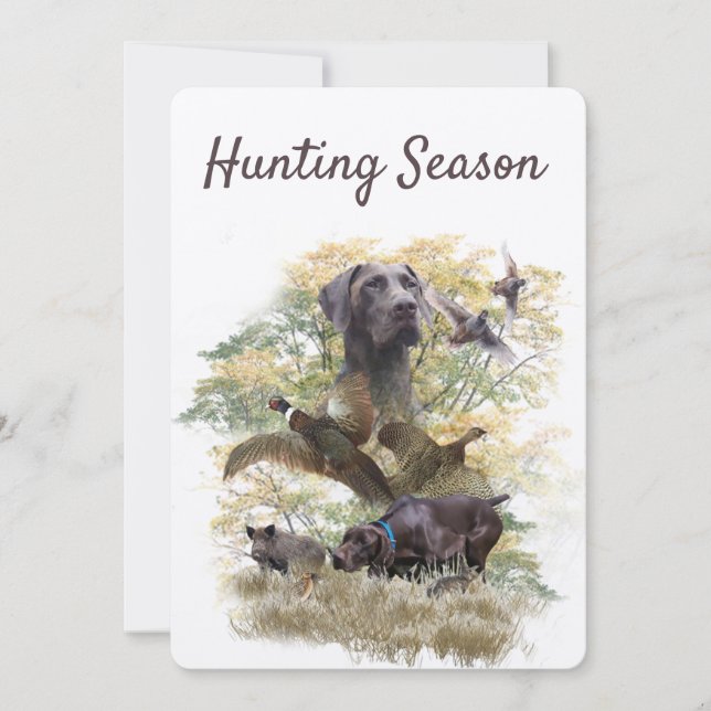 German Shorthaired Pointers (GSP)       Invitation (Front)