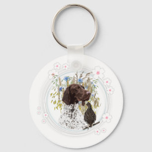 German Shorthaired Pointers (GSP)   Keychain