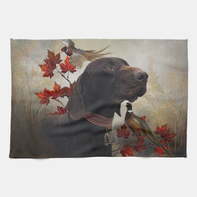 German Shorthaired Pointers (GSP)    Kitchen Towel (Horizontal)