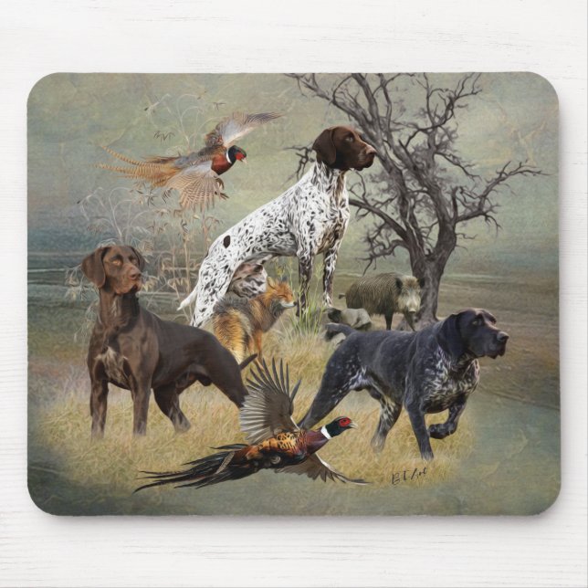 German Shorthaired Pointers (GSP)     Mouse Pad (Front)