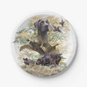 German Shorthaired Pointers (GSP) Paper Plates