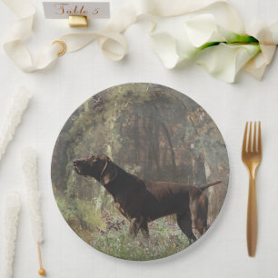 German Shorthaired Pointers (GSP) Paper Plates