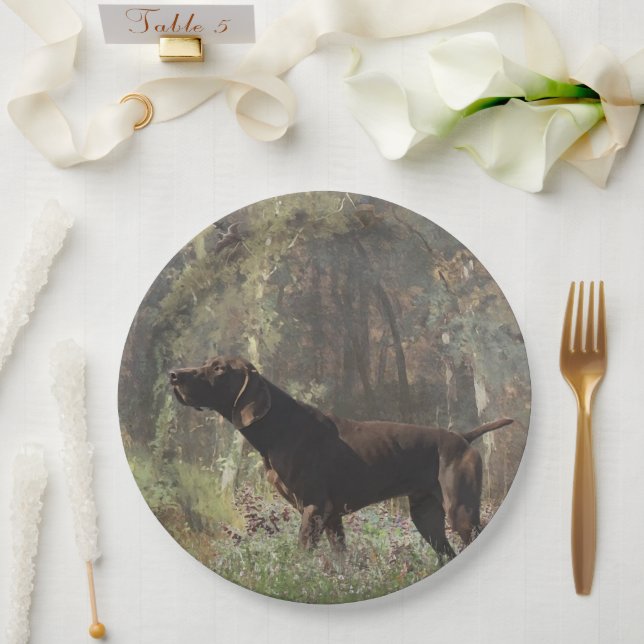 German Shorthaired Pointers (GSP)  Paper Plates (Wedding)