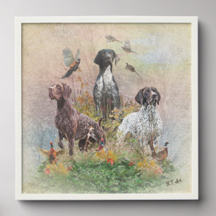 German Shorthaired Pointers (GSP) Peel And Stick Photo Tile