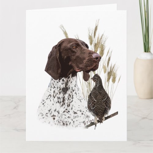 German Shorthaired Pointers GSP Postcard Coffee 