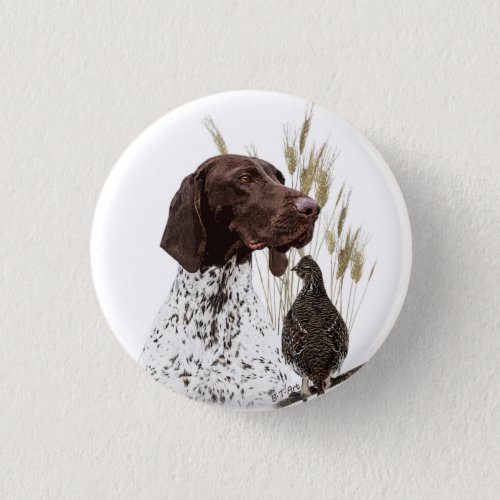 German Shorthaired Pointers GSP Postcard Coffee  Button