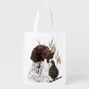 German Shorthaired Pointers (GSP) Postcard Coffee Grocery Bag
