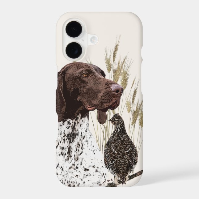 German Shorthaired Pointers (GSP) Postcard Coffee  Iphone Case (Back)